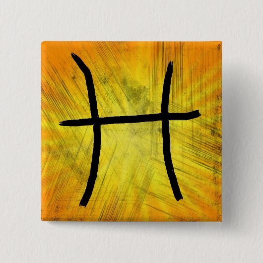 魚座の星占い徴候 缶バッジ (正面)