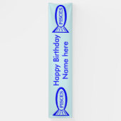 魚座の星印の旗 横断幕 (縦)