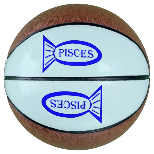 魚座の星印の魚かご バスケットボール (正面)