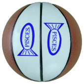 魚座の星印の魚かご バスケットボール (縦)