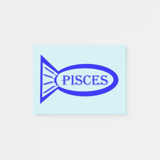 魚座の星印フィッシュそれをノートPad ポストイット (正面)