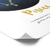 魚座の星印プリント ポスター (角)