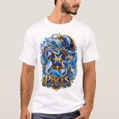 魚座の星座の魚 - 占星術 ホロスコープ Tシャツ (正面)