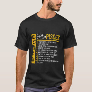 魚座の星座占いに基づく誕生日ギフトのためのトップ10ルール Tシャツ