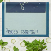 魚座の星座 ヴィンテージ占星術 十二星座 キッチンタオル (折り畳み)