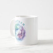 魚座の星座 水彩の魚 占星術 コーヒーマグカップ (正面左)
