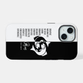 魚座の星座 iPhone 15ケース (裏面横)