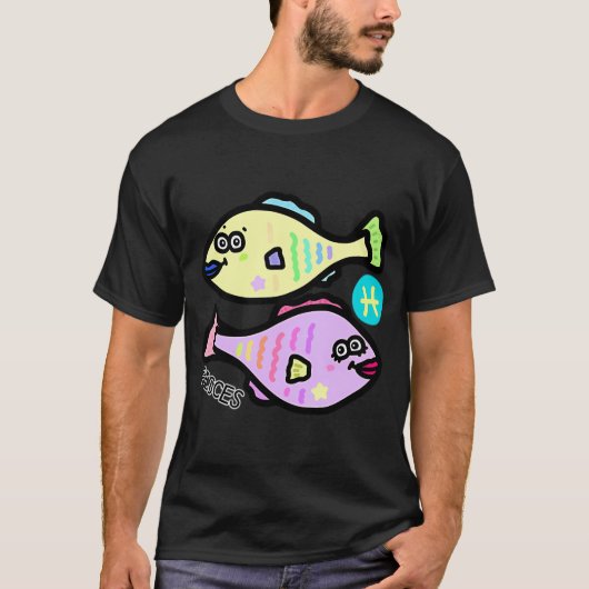 魚座の星座 Tシャツ (正面)