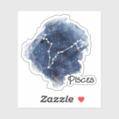 魚座の星空の夜の星座カスタムの切断 シール (シート)