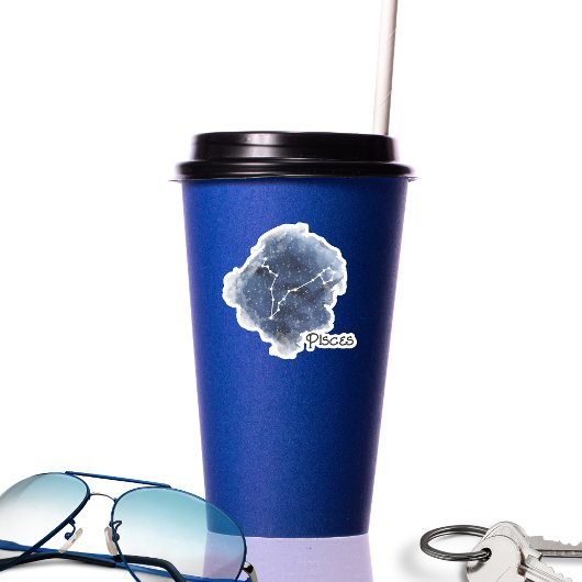 魚座の星空の夜の星座カスタムの切断 シール