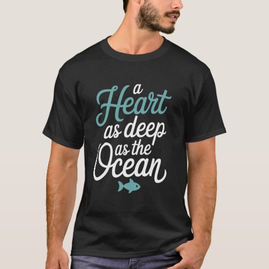 魚座の深い海のような心 Tシャツ (正面)