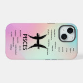 魚座の特徴を持つ女性向けグッズ iPhone 15ケース (裏面横)
