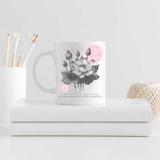 魚座の花蓮占星術の誕生日 コーヒーマグカップ