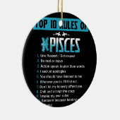魚座の規則のトップ10誕生日 セラミックオーナメント (右)