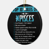 魚座の規則のトップ10誕生日 セラミックオーナメント (左)