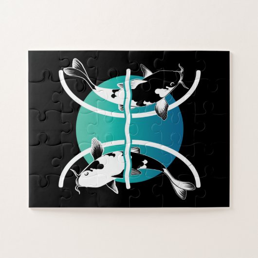 魚座の記号 – 占星術の〔占星術の〕十二宮図記号 ジグソーパズル (横)