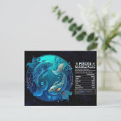 魚座の誕生日ポストカード ポストカード (スタンド正面)