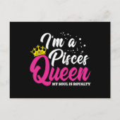 魚座の誕生日女王 占星術 2月 3月 ポストカード (正面)