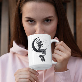 魚座の踊る少女 15oz ブラックリム マグカップ