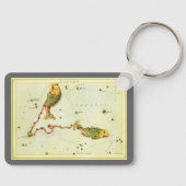 魚座の魚、ヴィンテージ星座天体図「ウラニアの鏡」 キーホルダー (正面)