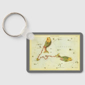 魚座の魚、ヴィンテージ星座天体図「ウラニアの鏡」 キーホルダー (裏面)