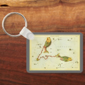 魚座の魚、ヴィンテージ星座天体図「ウラニアの鏡」 キーホルダー (裏面)