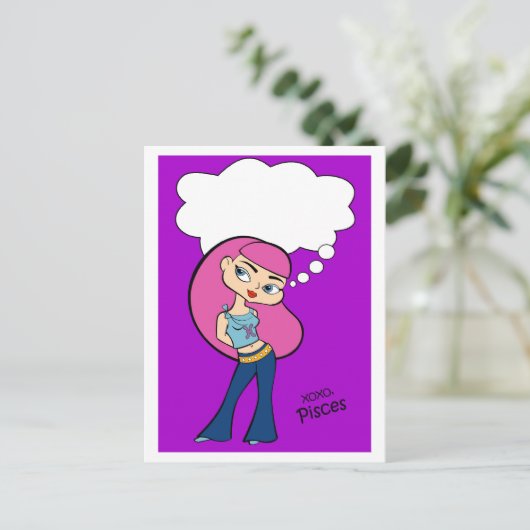 魚座はがき ポストカード (スタンド正面)