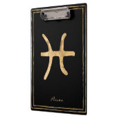 魚座は金ゴールドを様式化した星占いの記号 クリップボード (左)