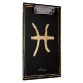 魚座は金ゴールドを様式化した星占いの記号 クリップボード (右)