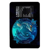 魚座をテーマにした栄養価 マグネット (縦)