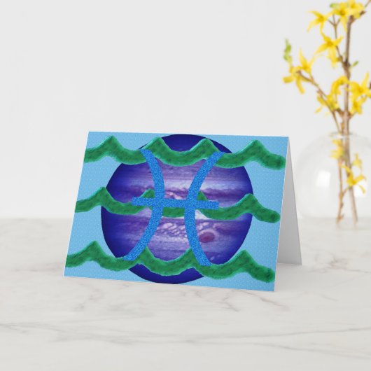 魚座カード カード (黄色い花)