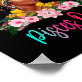 魚座クイーンブラックウィメンズパーシスタントビューティフル ポスター (角)