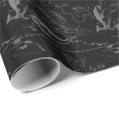 魚座コンステレーションマップヘベリアス1690版木、銅版、版画 ラッピングペーパー (ロールコーナー)