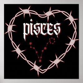 魚座ゴシックダーク天文学 ポスター