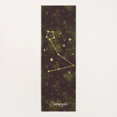 魚座サイン紫金ゴールド東洋花と名前 ヨガマット (裏面)