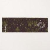 魚座サイン紫金ゴールド東洋花と名前 ヨガマット (正面(横))