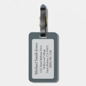 魚座ザフィッシュグレーブルーid荷札 ラゲッジタグ (裏面縦)