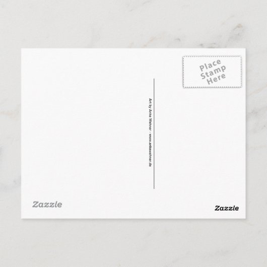 魚座チキンハガキ ポストカード (裏面)