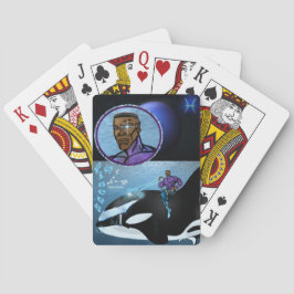 魚座テーマ誕生日パーティー遊の好意のカード。 トランプ