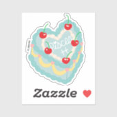 魚座ハートケーキ シール (シート)