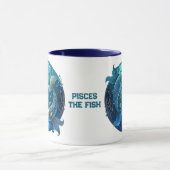 魚座パーソナライズされた魚〔占星術の〕十二宮図星占い誕生日 マグカップ (中央)