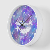魚座フィッシュコンステレーションスター名誕生日ギフト 壁時計 (傾斜)