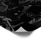 魚座ヘベリアス1690オンブラック ポスター (角)