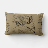 魚座ヘベリアス1690版木、銅版、版画 ランバークッション (裏面)