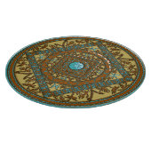 魚座マンダラガラス切断板 カッティングボード (角)