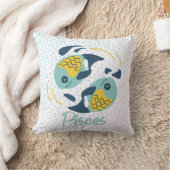 魚座モダン魚〔占星術の〕十二宮図 クッション (ブランケット)