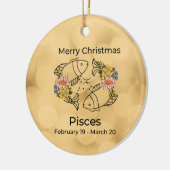 魚座ヴィンテージインスパイアクリスマス飾り セラミックオーナメント (左)