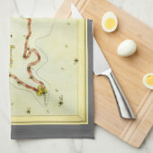 魚座ヴィンテージ座ウラニア鏡 キッチンタオル (四つ折り)