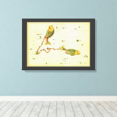 魚座ヴィンテージ座ウラニア鏡 キャンバスプリント (インサイチュ (ウッドフロア))