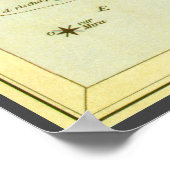 魚座ヴィンテージ座ウラニア鏡 ポスター (角)